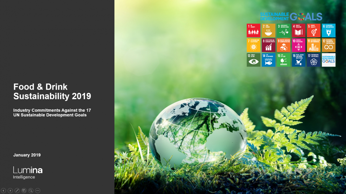 Food & Drink sustainability 2019 - Global Progress Report title slide